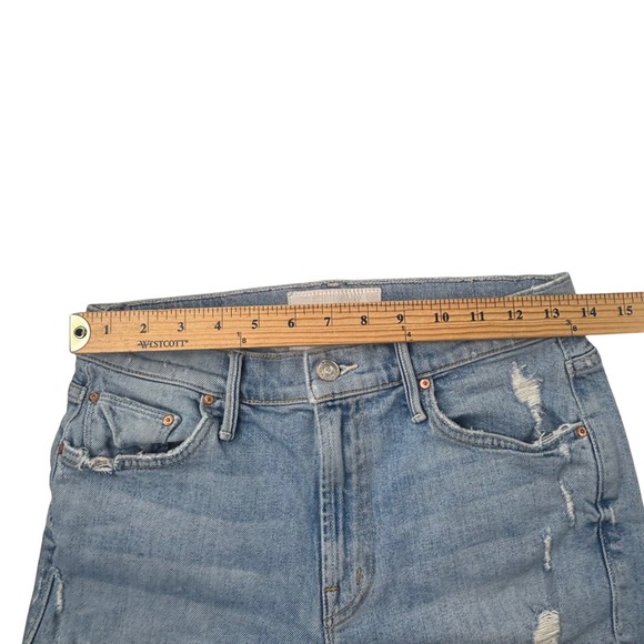 MOTHER The Sinner For Nothin Distressed Crop Straight Leg Jeans Womens Size 25 - Picture 14 of 16